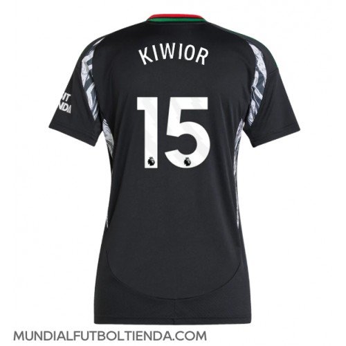 Camiseta Arsenal Jakub Kiwior #15 Segunda Equipación Replica 2024-25 para mujer mangas cortas